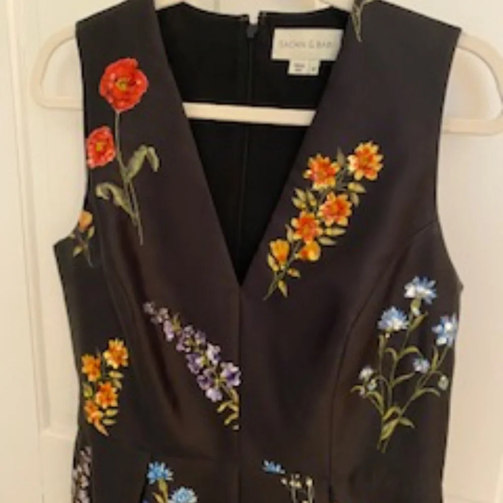 Sachin And Babi  Marsden Gown - Noir Bouquet   (Retail $795) - Picture 3 of 6